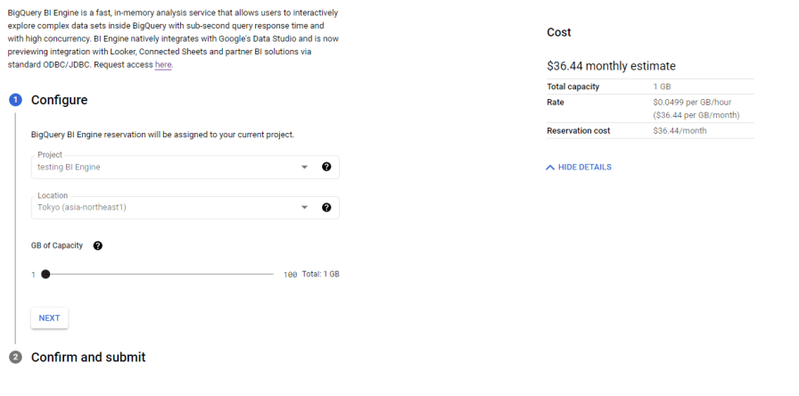 First Look at BigQuery BI Engine with PowerBI – Small Data And self service