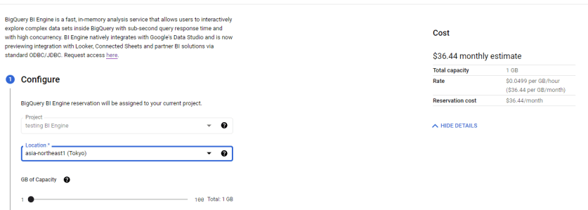 BigQuery BI Engine behavior under Heavy Load – Small Data And self service