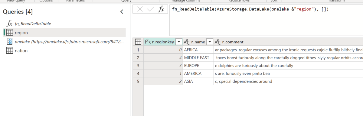 Importing Delta table from OneLake to&nbsp;PowerBI